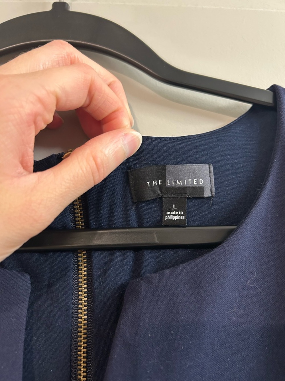 The Limited Navy Dress with White Hem - Picture 3 of 6